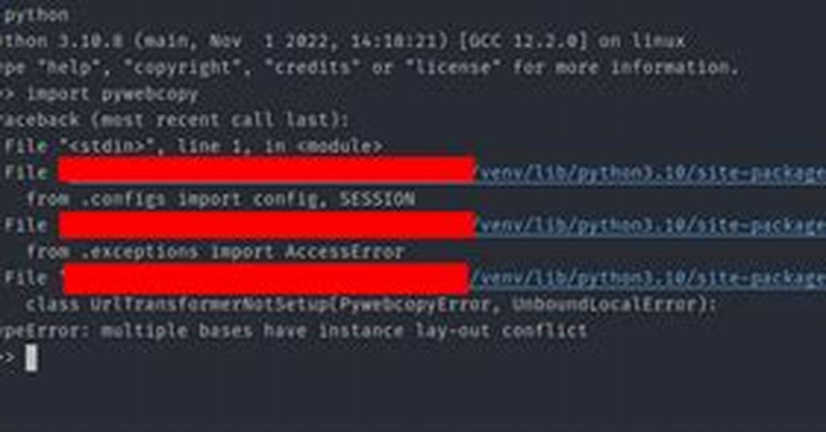 Typeerror: Multiple Bases Have Instance Lay-out Conflict