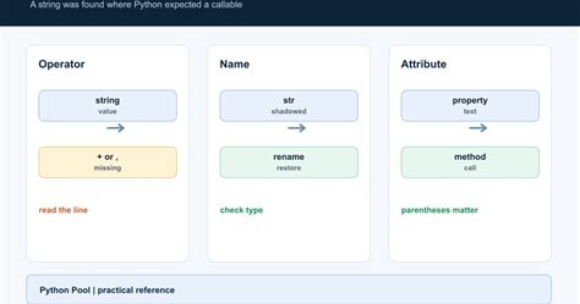 Typeerror: 'Str' Object Is Not Callable (Python)