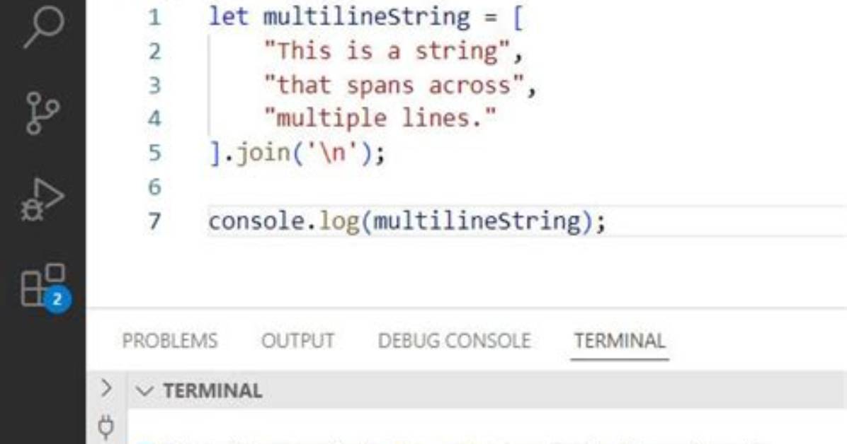 Typescript - Angular: Multiline String