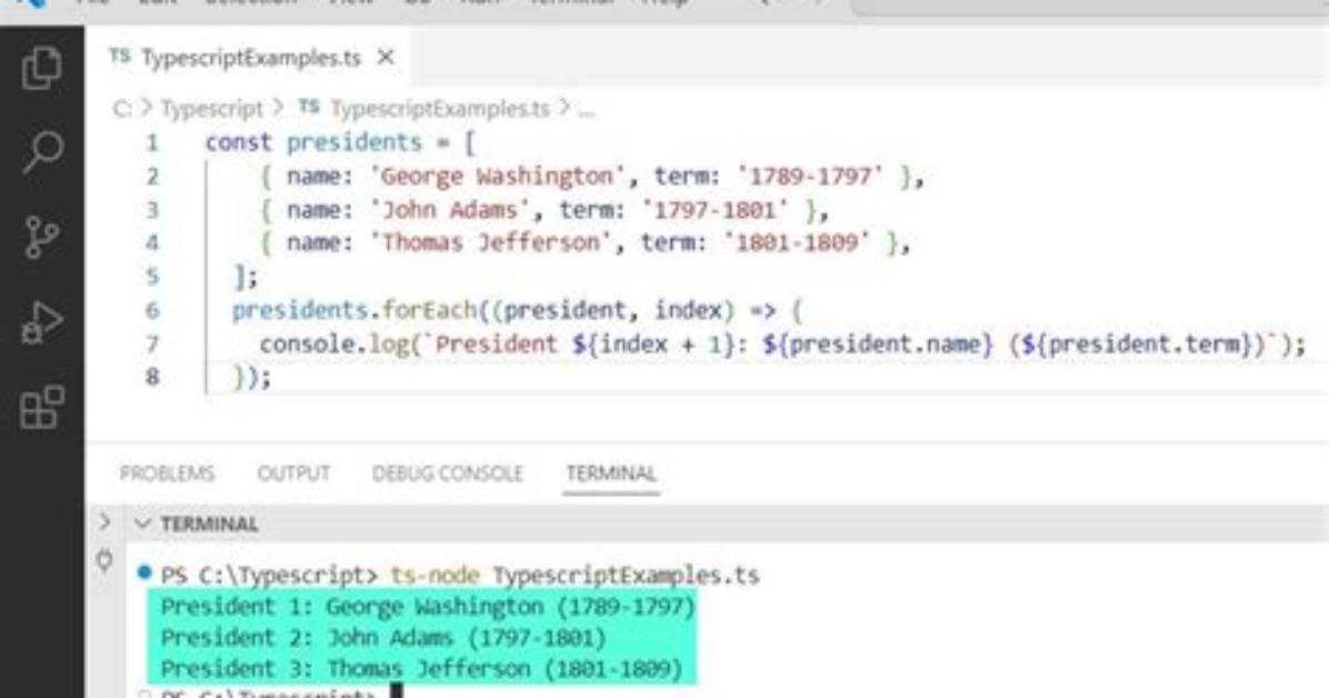 Typescript Foreach Return [Duplicate]