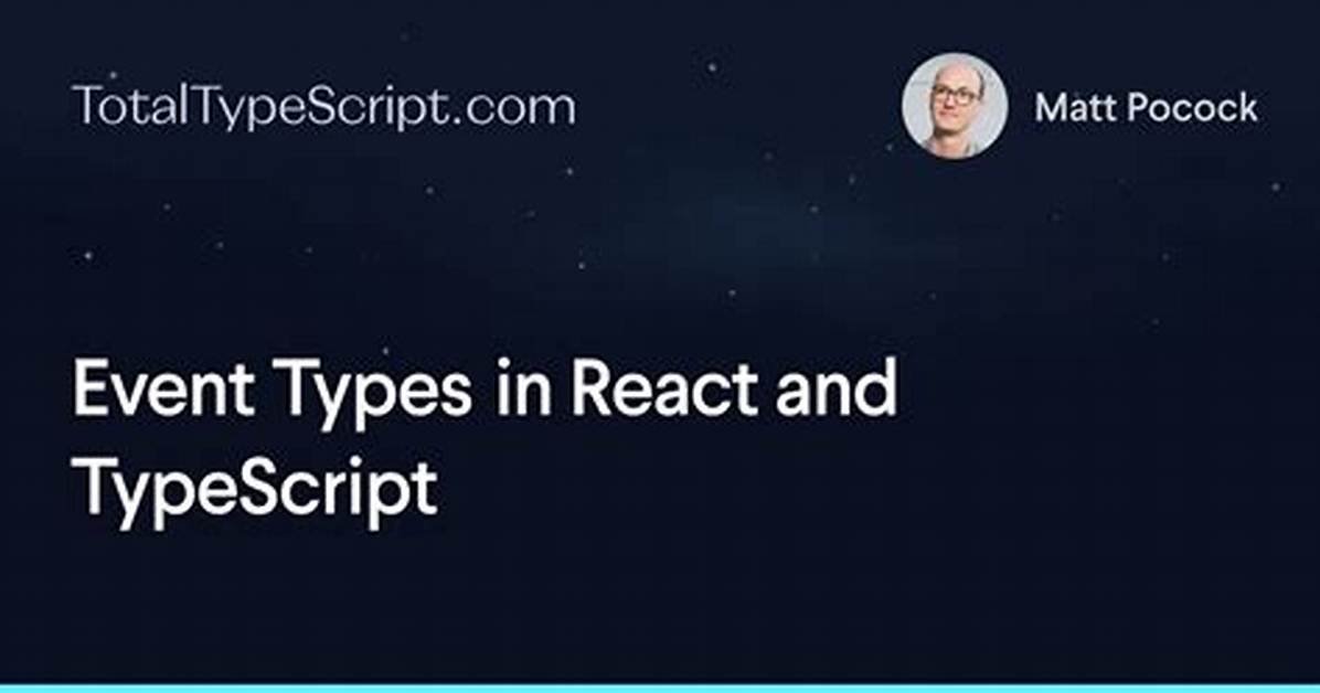 Typescript: React Event Types