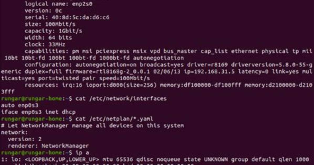 Ubuntu 20.04 Connection Failed