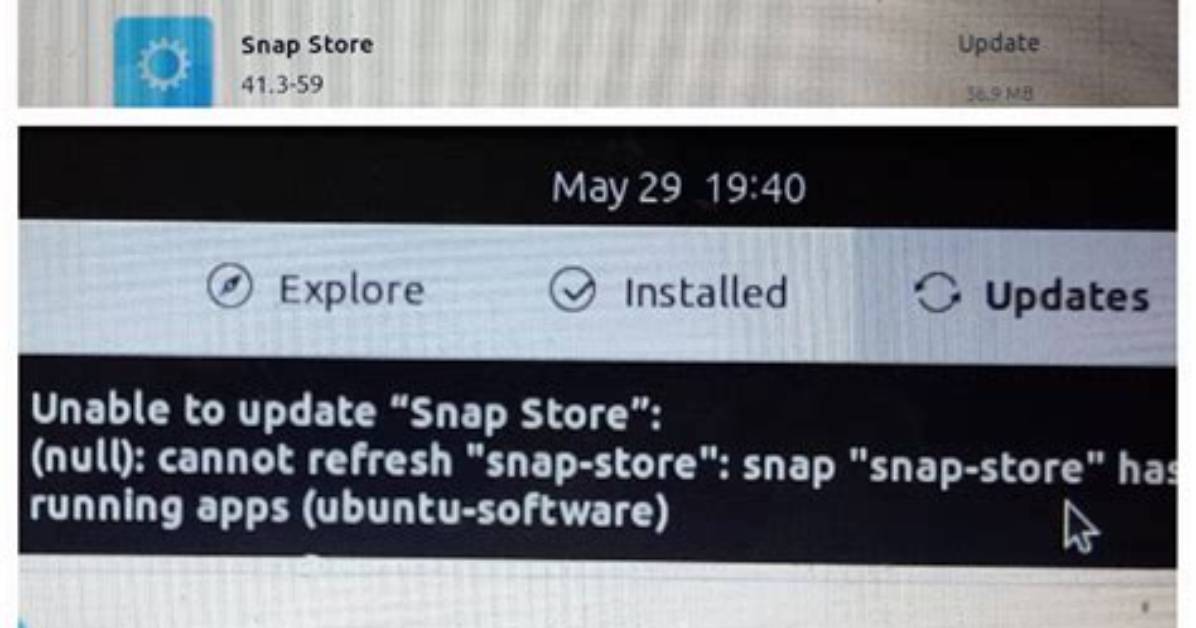 Ubuntu Store Snap Update Fails [Closed]