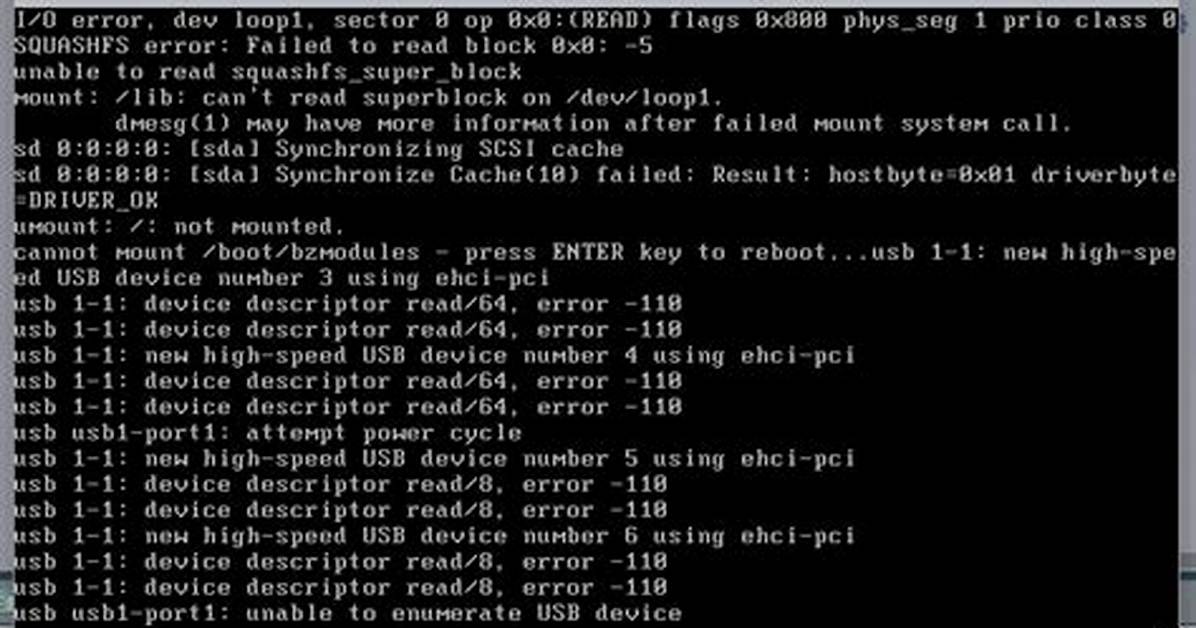 Unable to Enumerate Usb Device