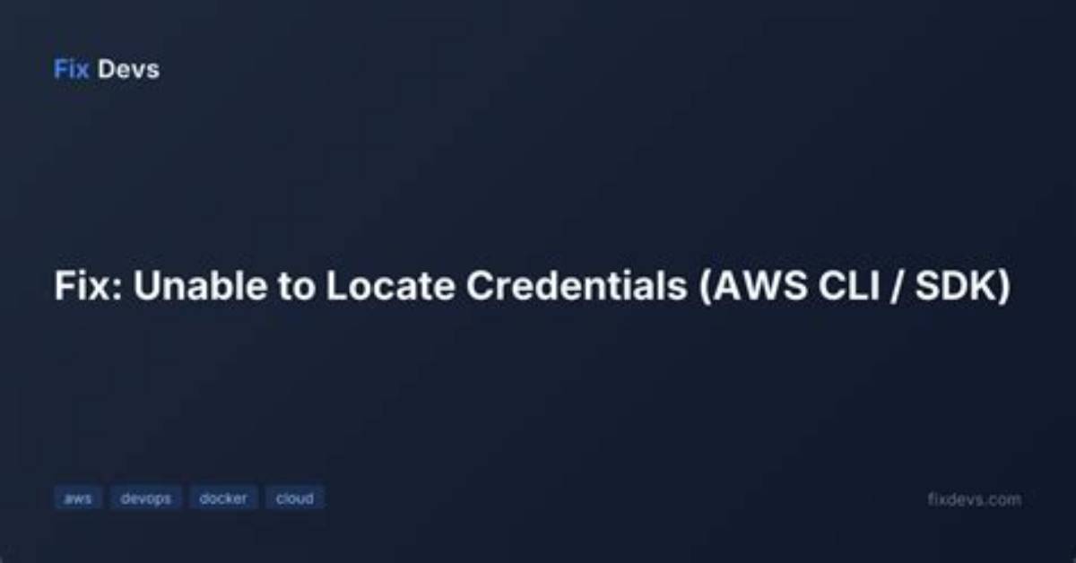 Unable to Locate Credentials Aws Hooks