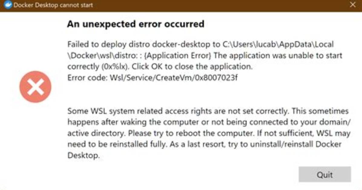 Unable to Start Docker Service with Error "Failed to Start Docker. Service: Unit Not Found."