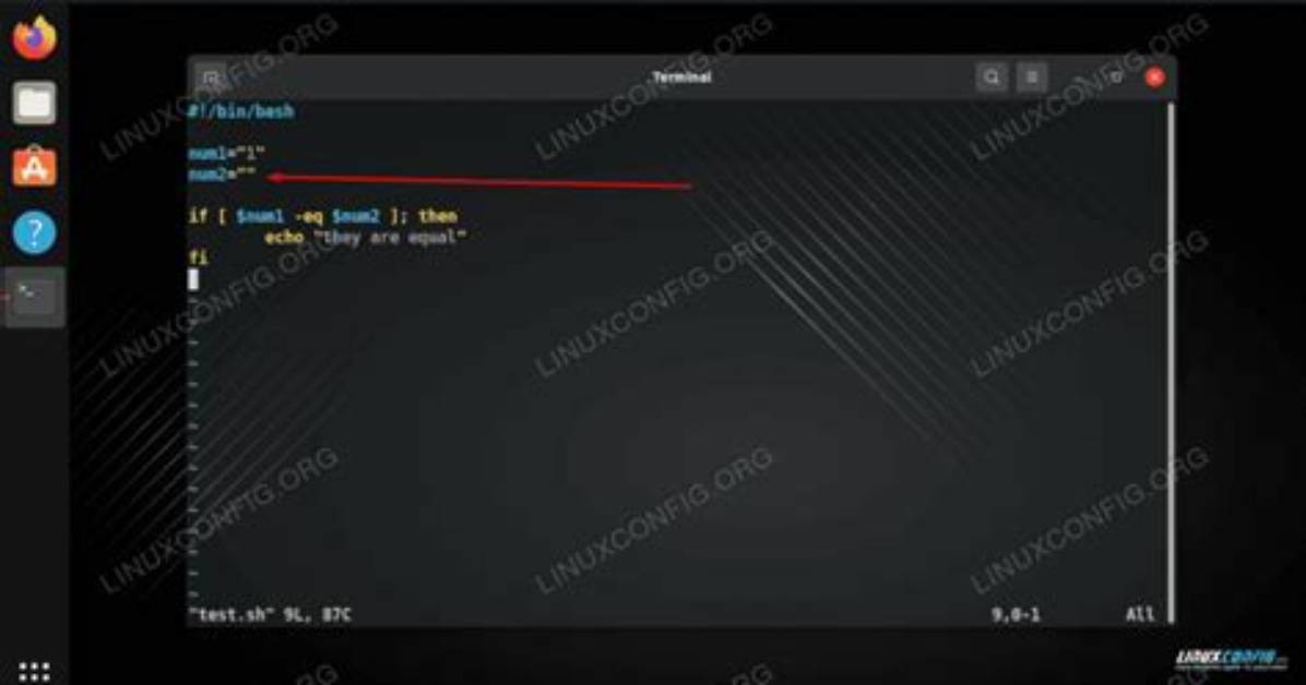 Unary Operator Expected in Bash