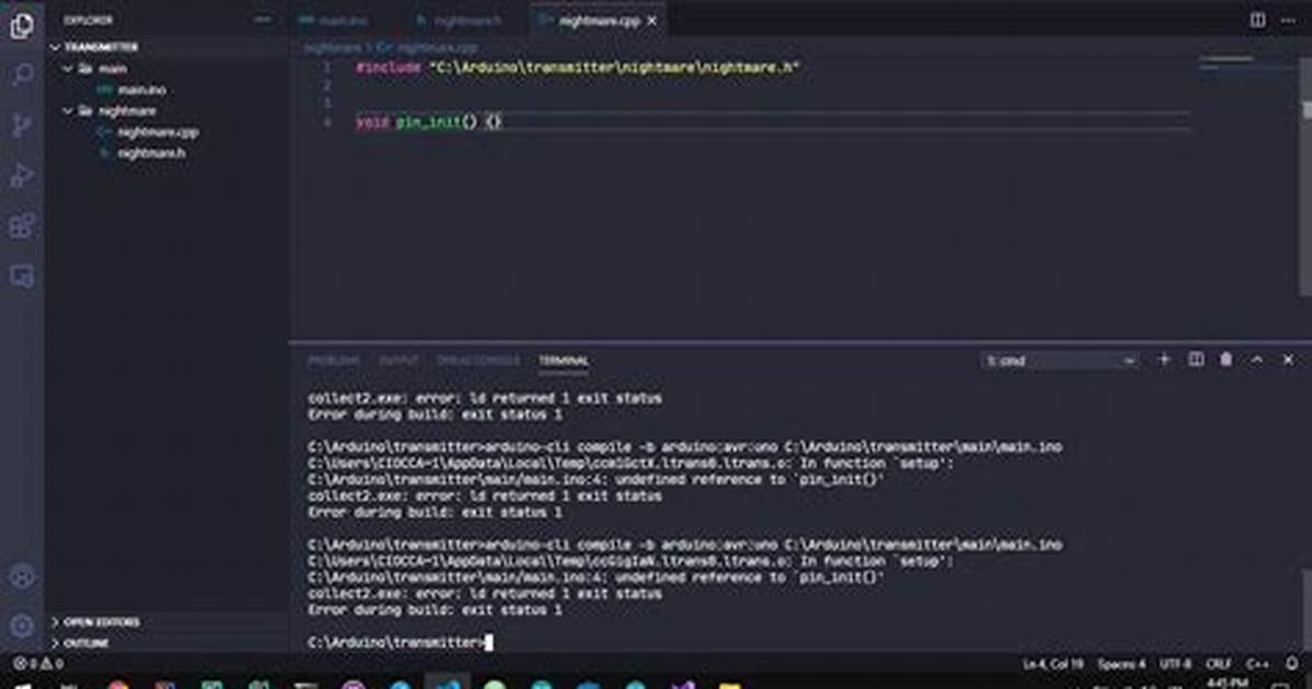"Undefined" Function Declared in Another File?