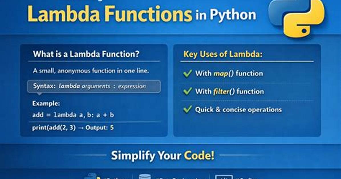 Understanding Lambda in Python and Using It to Pass Multiple Arguments
