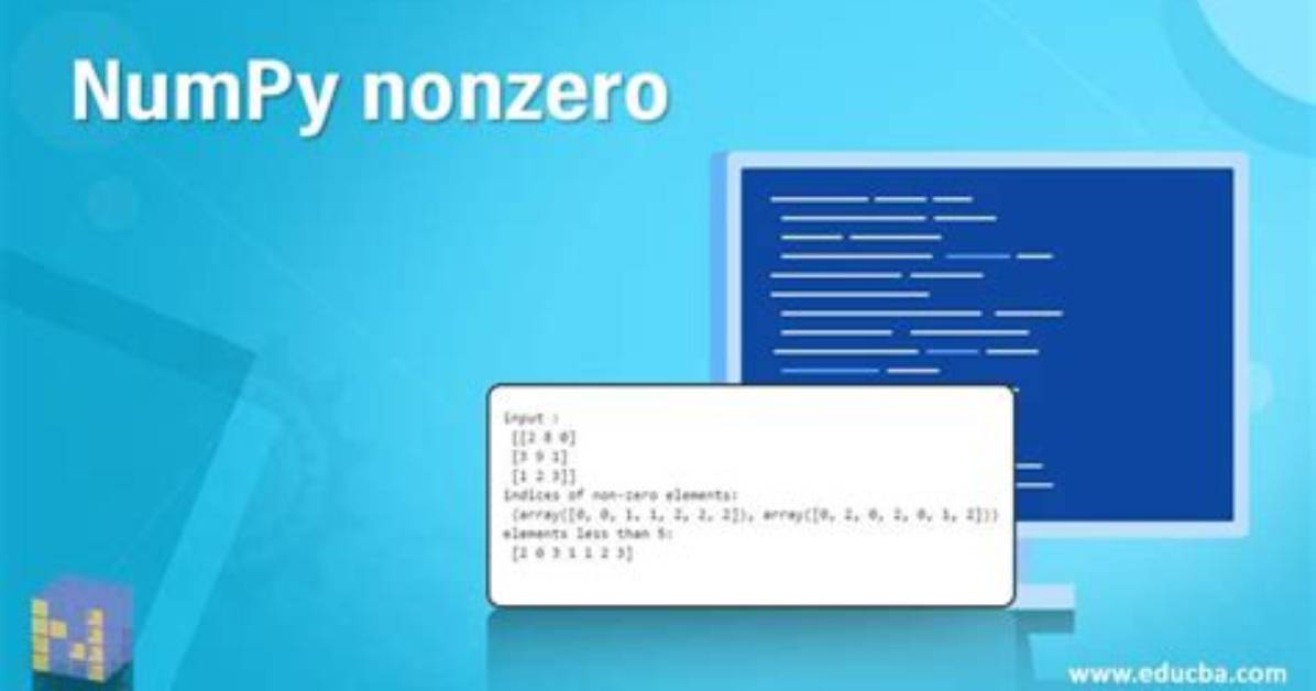 Understanding Numpy's Nonzero Function