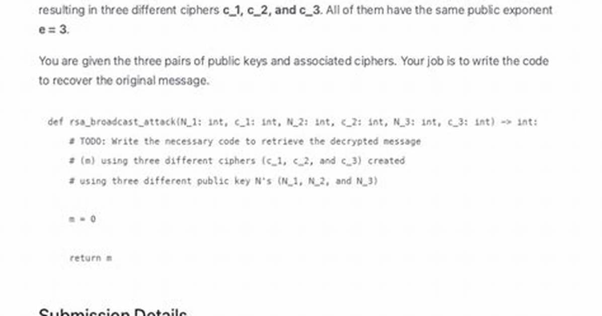 Understanding Rsa Broadcast Attack