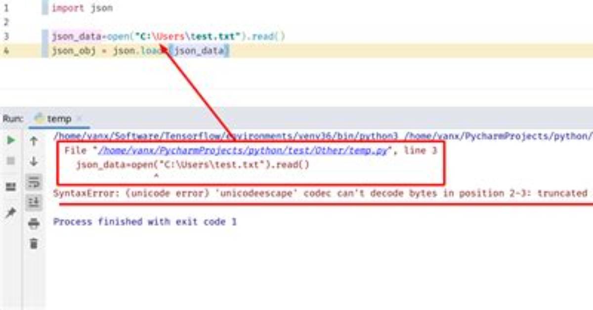"Unicode Error 'Unicodeescape' Codec Can't Decode Bytes. .." When Writing Windows File Paths [Duplicate]