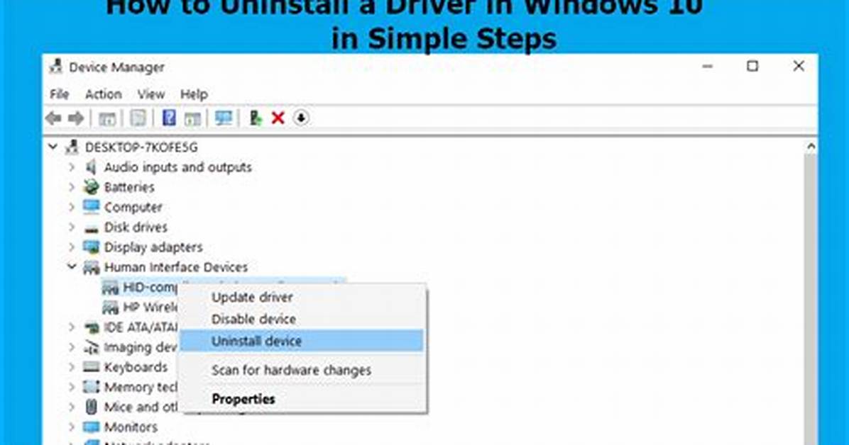 Uninstall a Windows Driver When the Hardware Is Not Connected