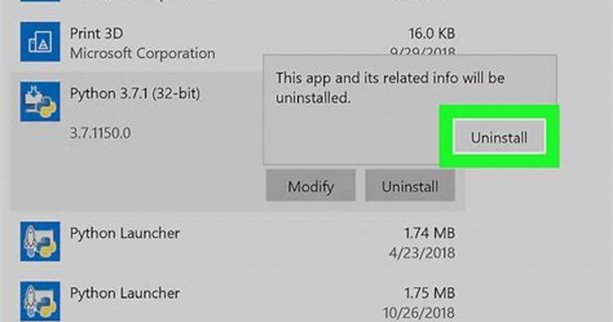 Uninstall Python 3.6