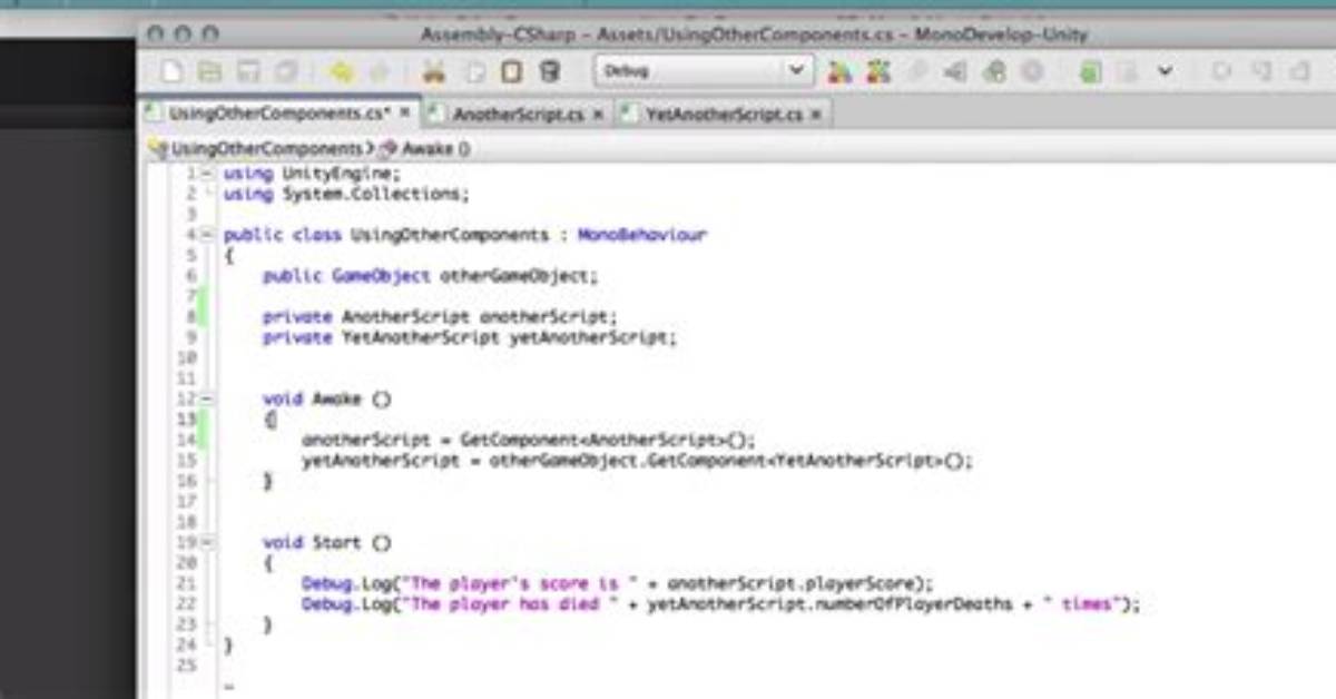 Unity C# How to Properly Use Getcomponent