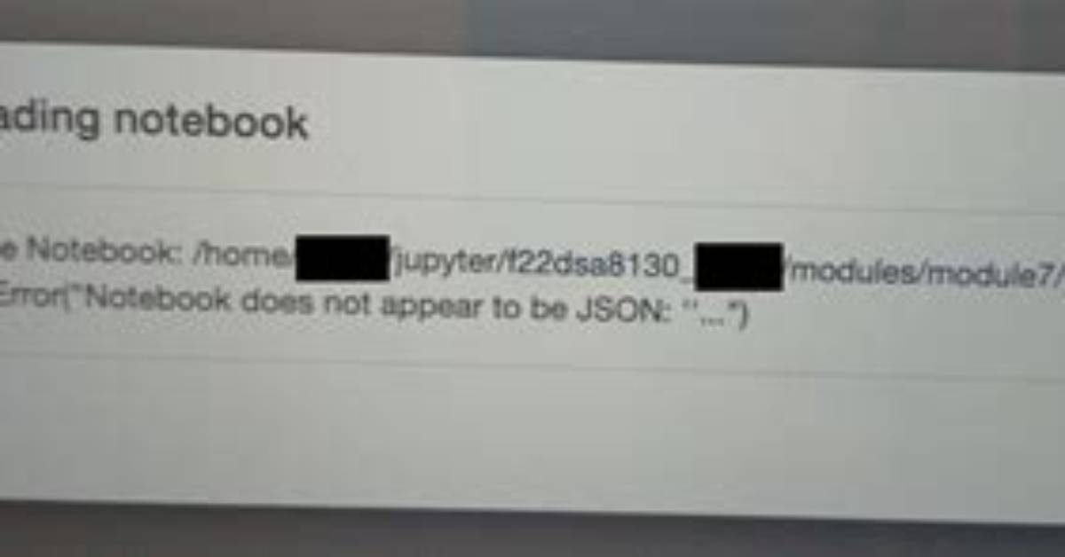 Unreadable Notebook Notjsonerror('Notebook Does Not Appear to Be Json: U\'{\\N "Cells": [\\N {\\N "Cell_Type": ". ..',)