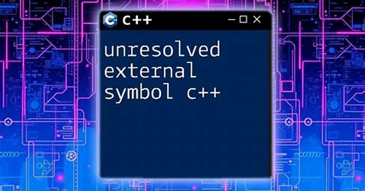 Unresolved External Symbol in Object Files