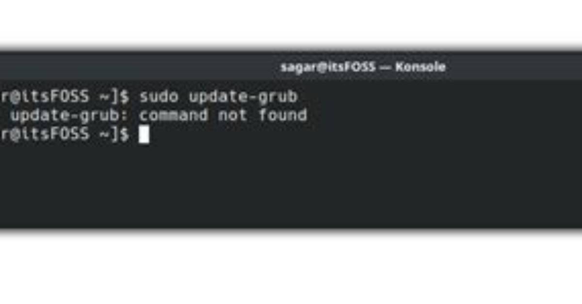 Update-Grub Command Not Found