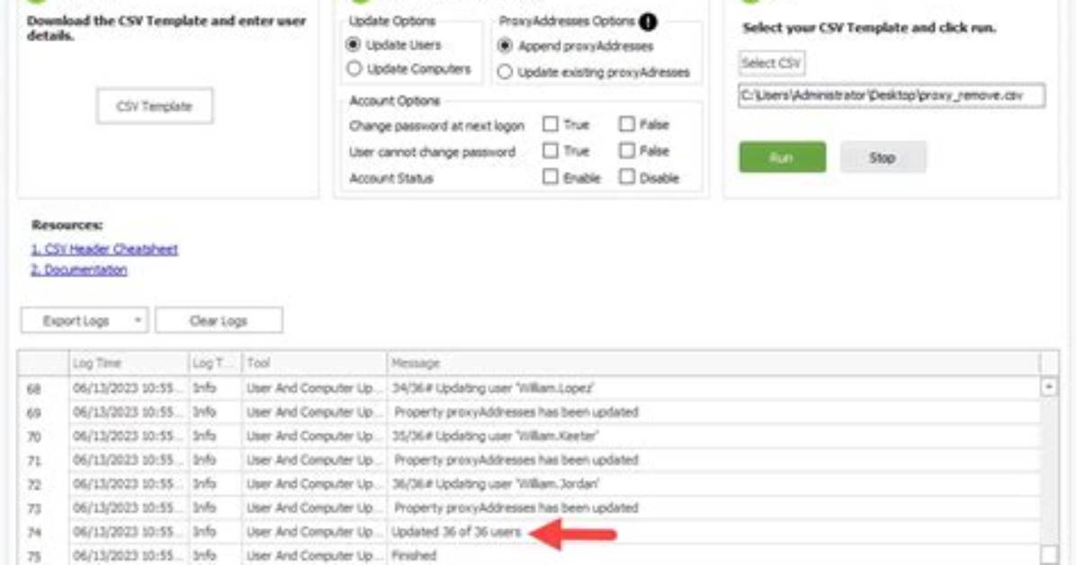 Updating Active Directory Field from Csv