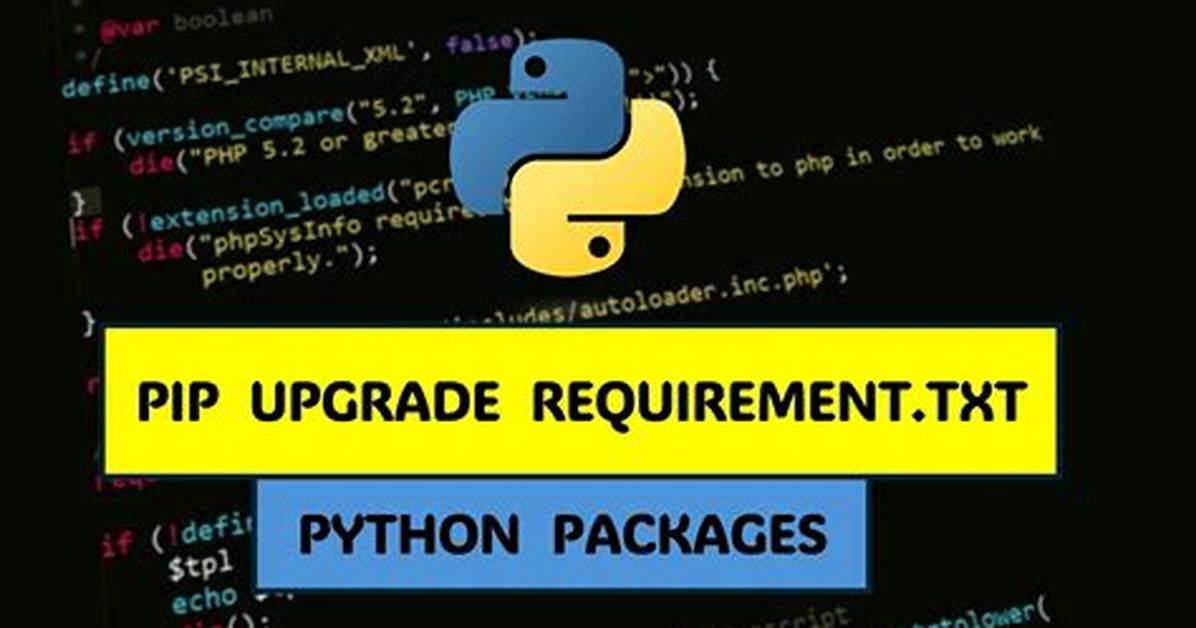 Upgrade Python Packages from Requirements. Txt Using Pip Command