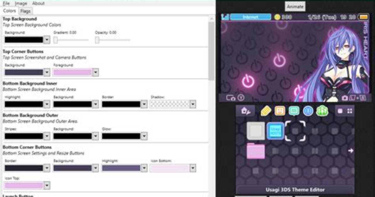 Usagi 3Ds Theme Editor - Gamebrew