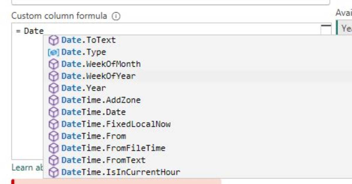 Use 'Datediff' Function in a 'Custom Column'