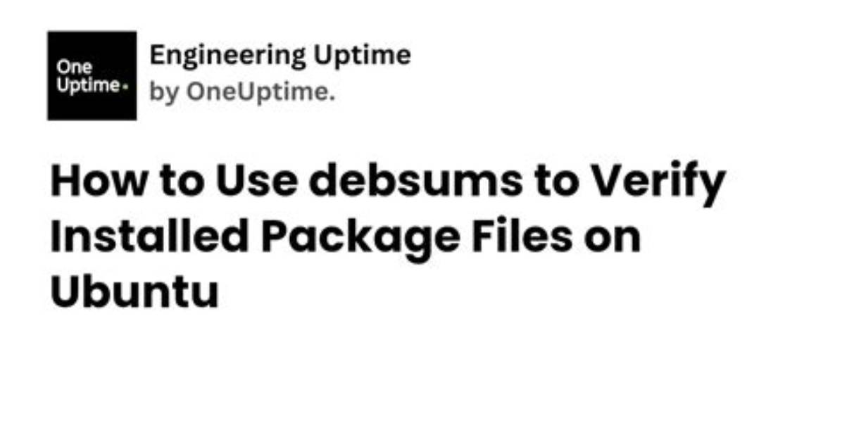 Use Debsums to Automatically Check All Installed Packages
