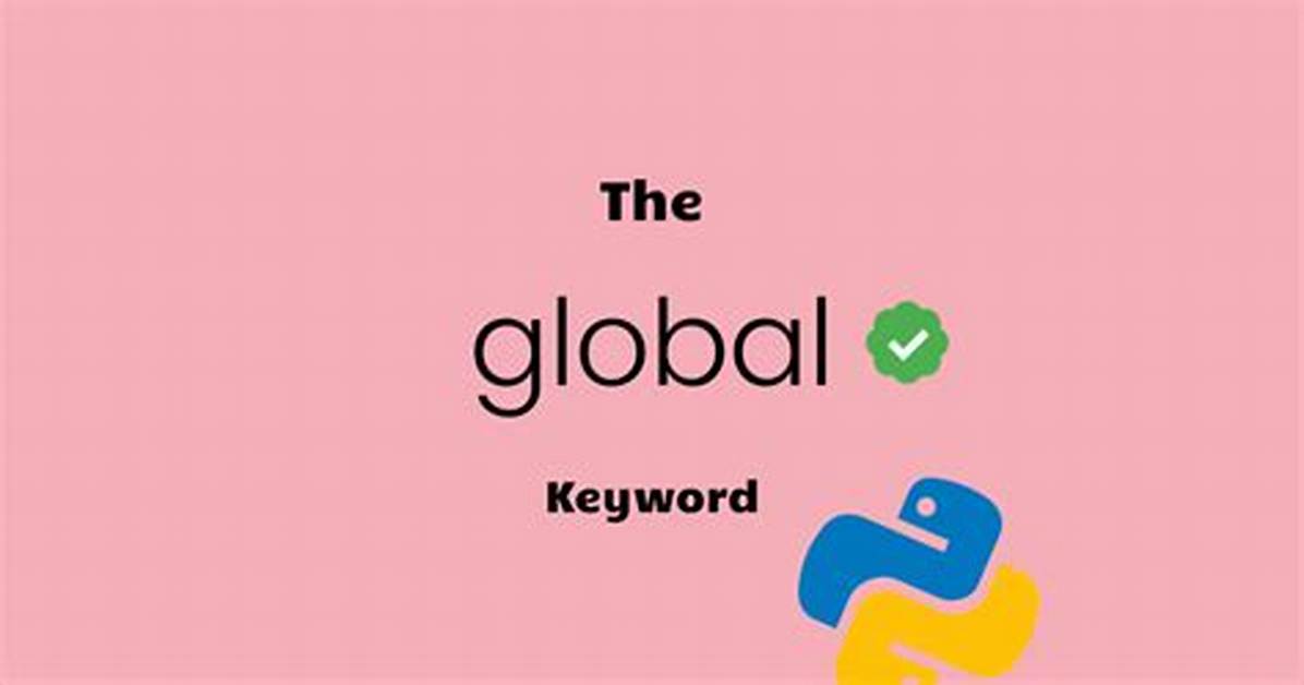 Use of "Global" Keyword in Python