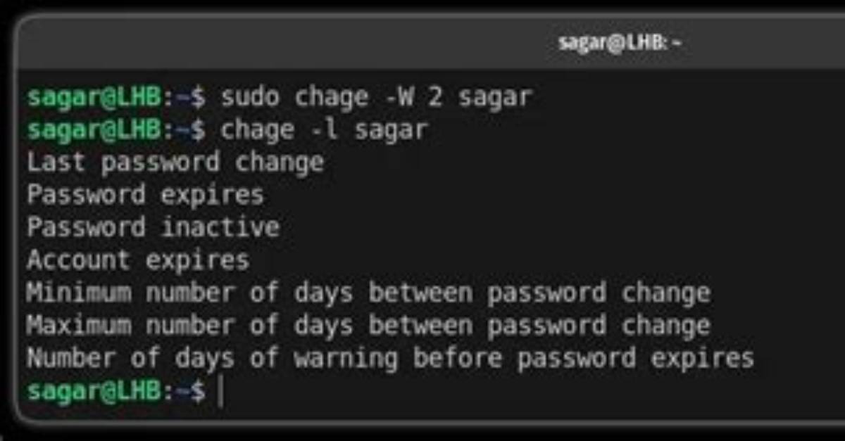 Using Command "Chage" for Everyone in the Group Group