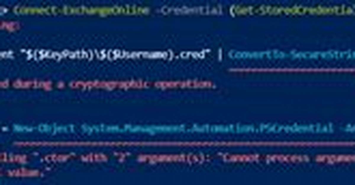 Using Get-Storedcredential Function in vs Code