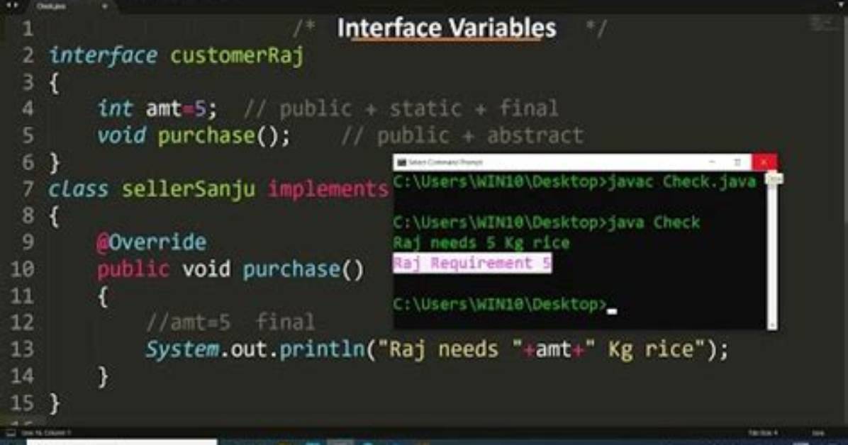 Using Interface Variables