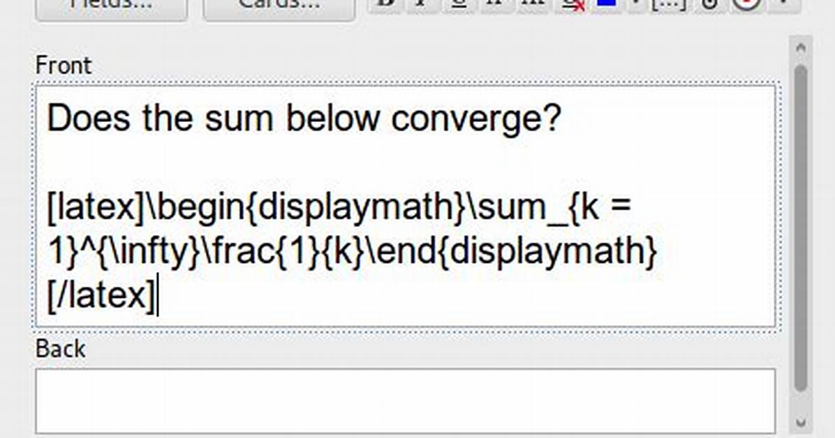 Using Latex in Anki