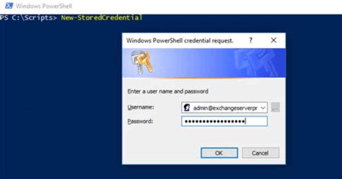 Using Powershell Credentials Without Being Prompted for a Password