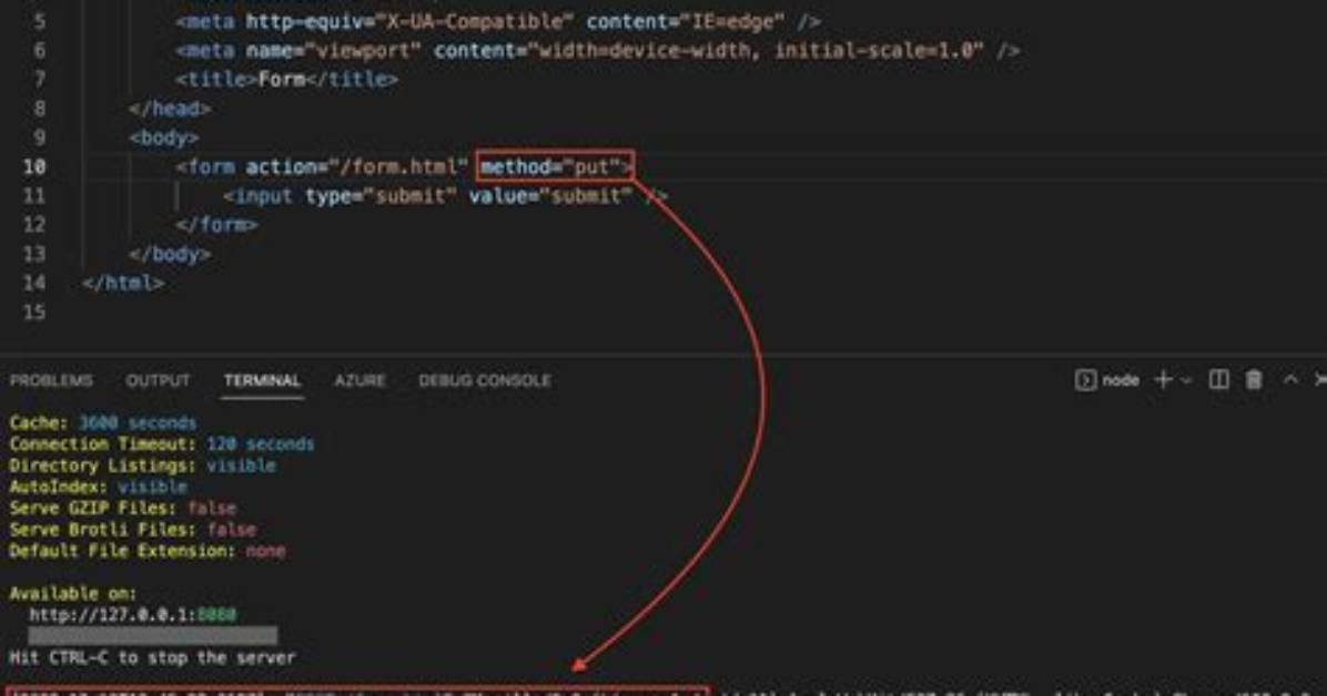 Using Put Method in Html Form