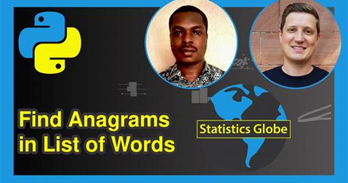 Using Python, Find Anagrams for a List of Words