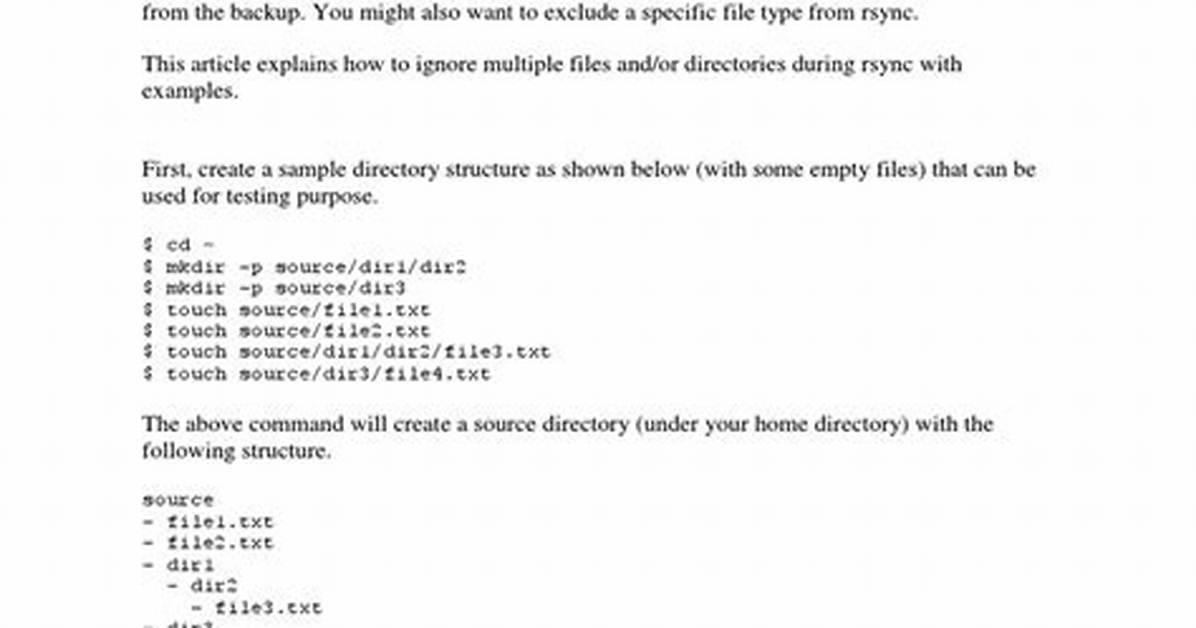 Using Rsync Filter to Include/Exclude Files