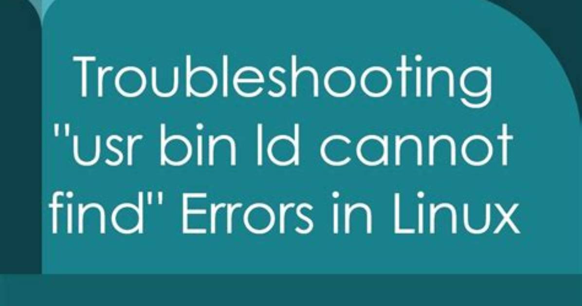 /Usr/Bin/Ld: Cannot Find