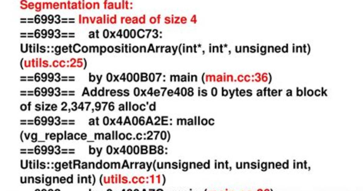Valgrind - Address ---- Is 0 Bytes After a Block of Size 8 Alloc'd