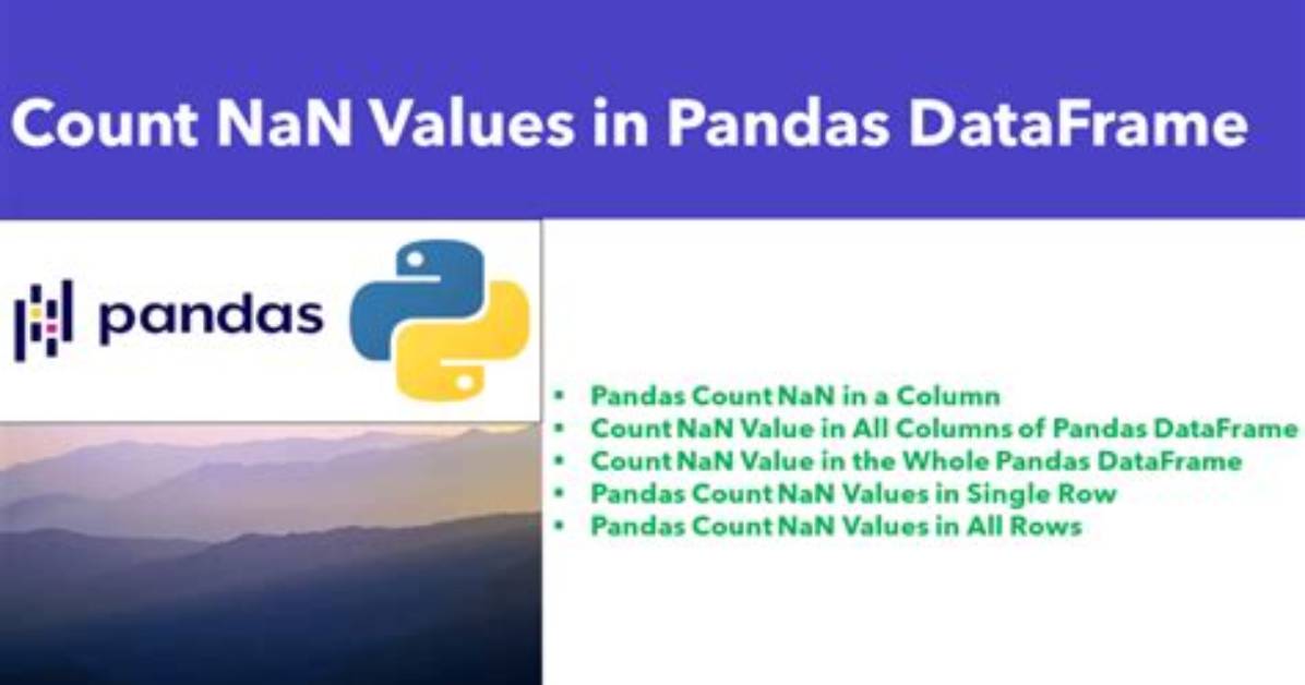 Value_Counts() to Count Nans in a Dataframe