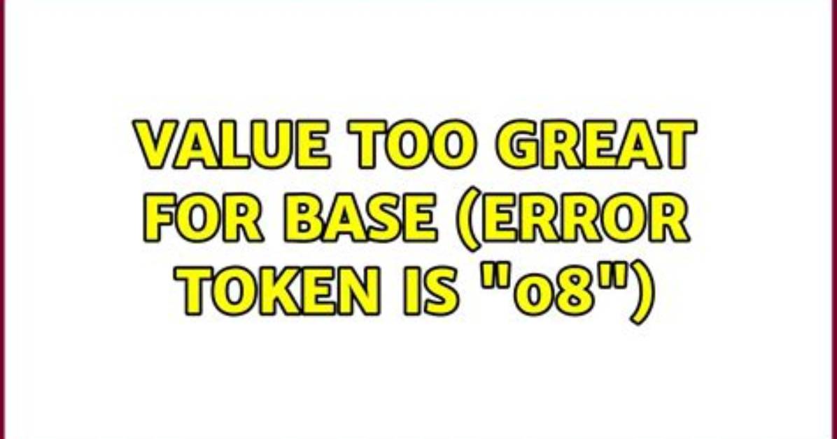 Value Too Great for Base (Error Token Is "08") [Duplicate]