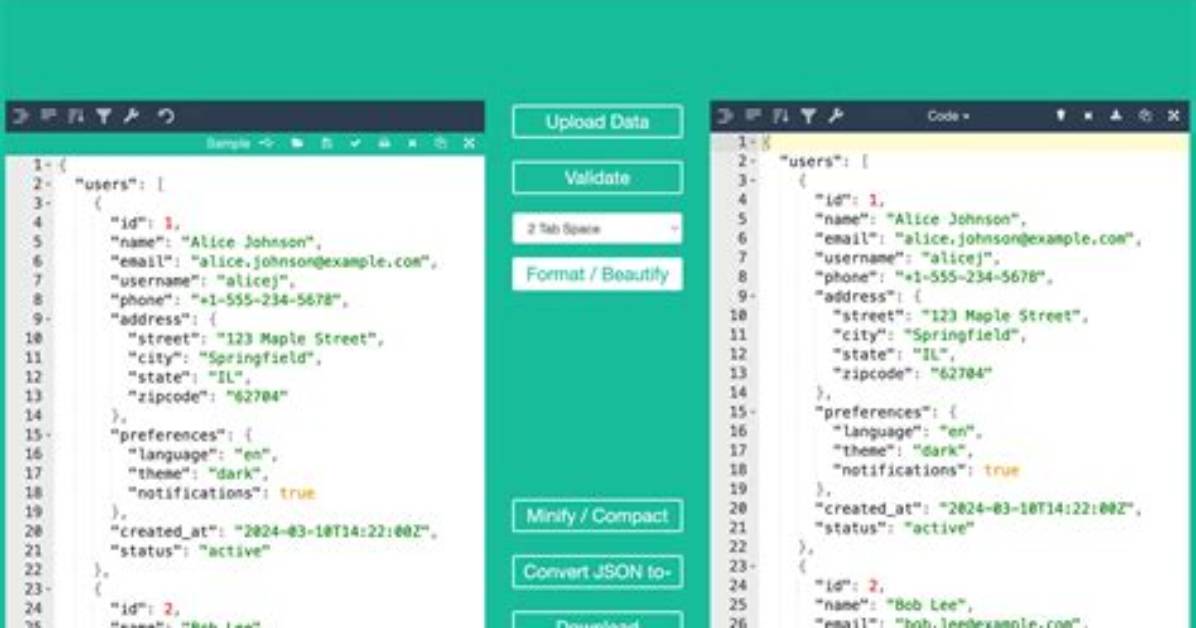 View Json File in Browser