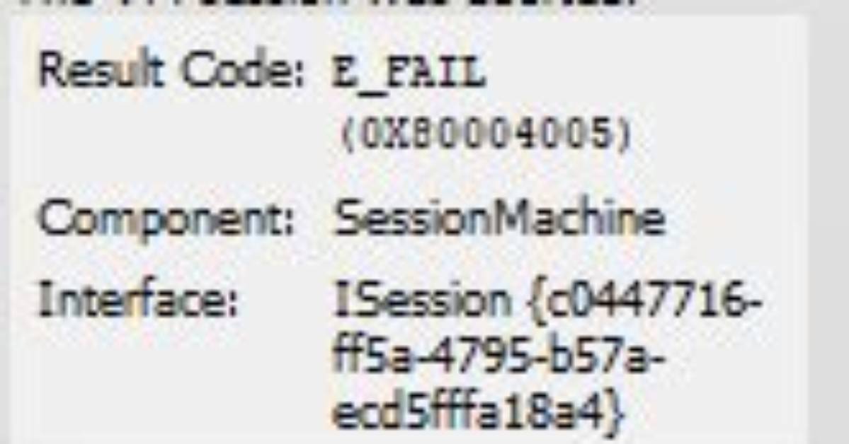 Virtualbox Fails to Load Vm with Code E_Fail (0X80004005)