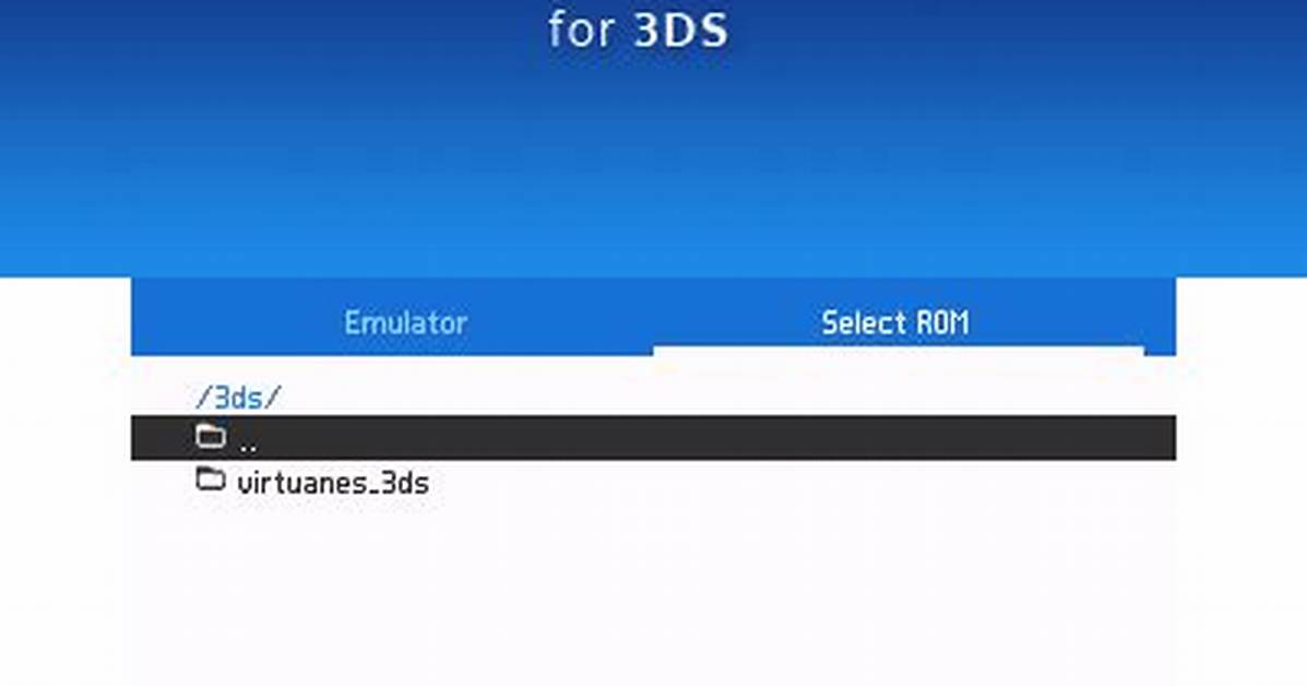 Virtuanes 3Ds - Gamebrew