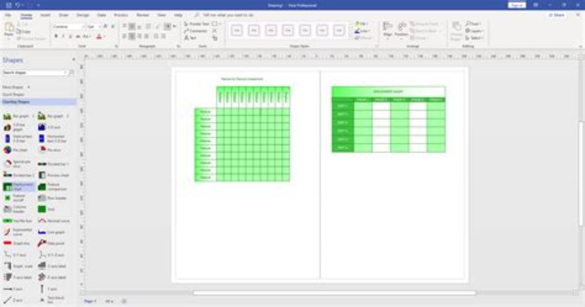 Visio: Create Tables