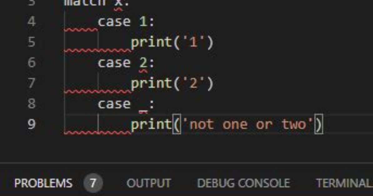 Vs Code Python Doesn't Recognize Match Statement