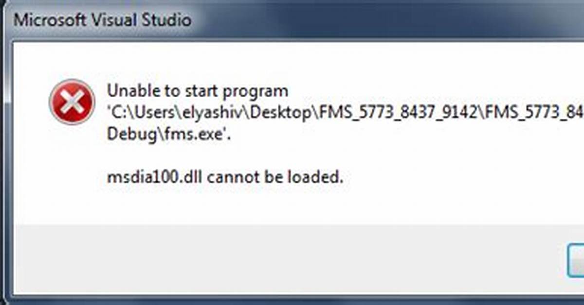 Vs2010 Cannot Load Msdia100. Dll While Debugging