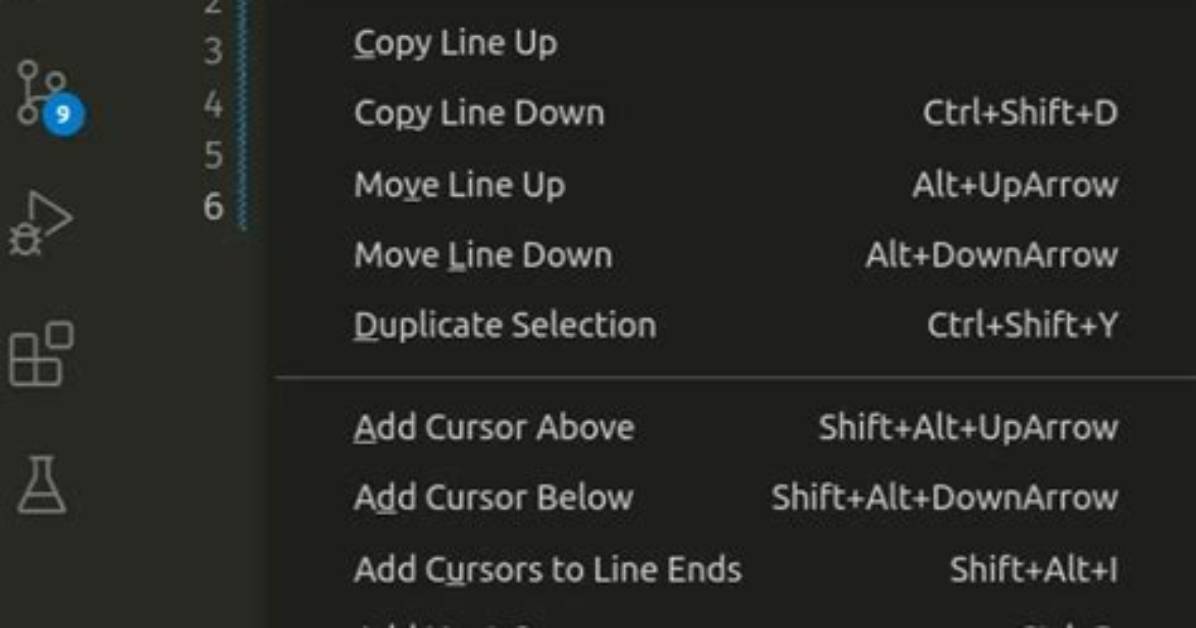 Vscode Column Selection with Keyboard