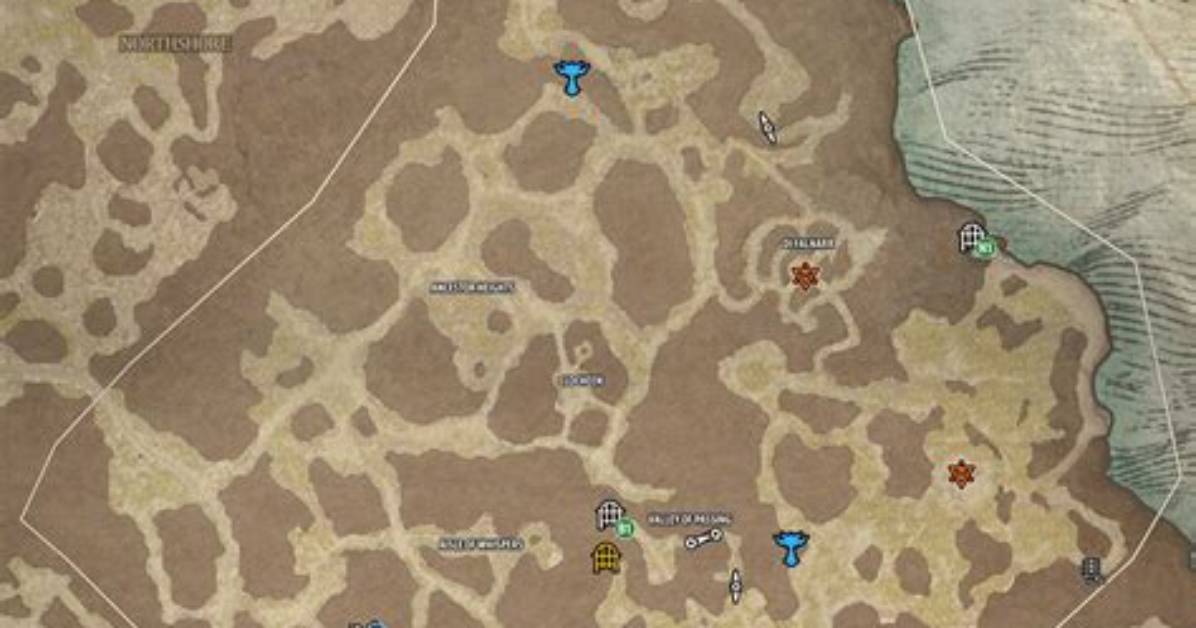 Wailing Hills Map for Diablo 4