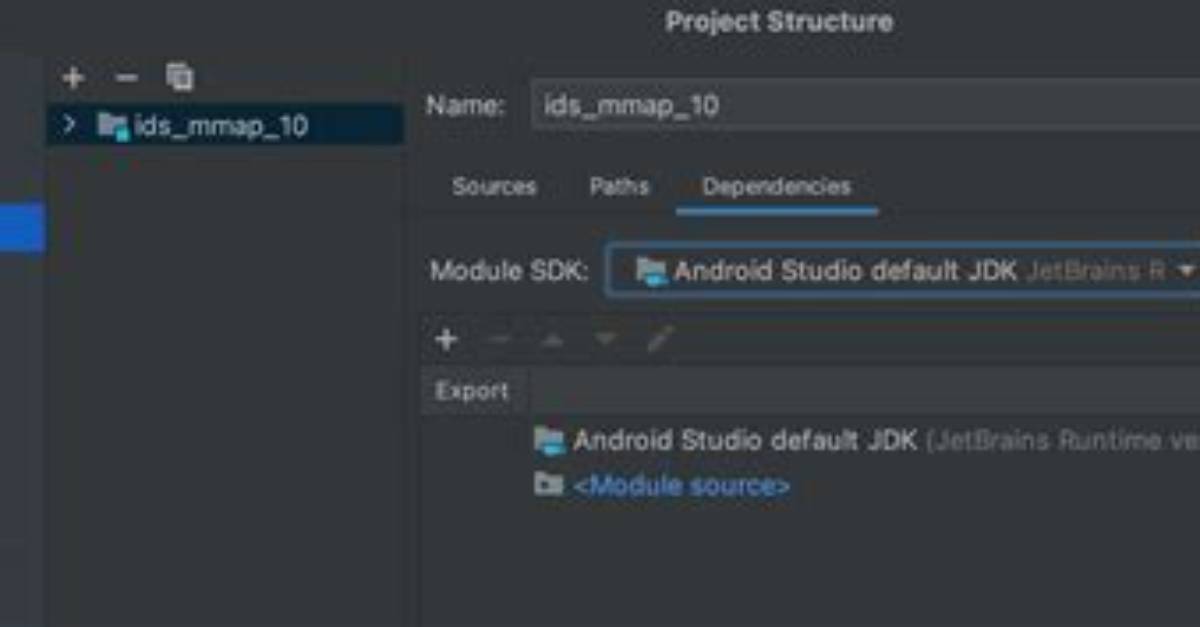 Warning: No Jdk Specified for Module 'Myproject'. When Run My Project in Android Studio
