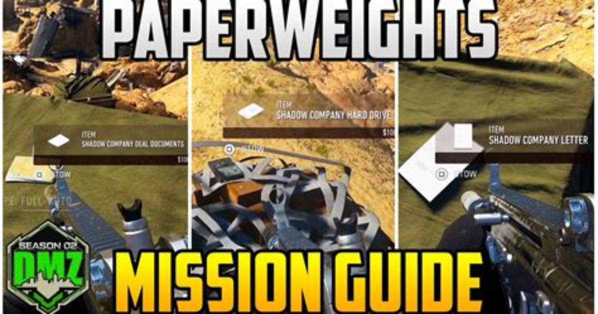 Warzone 2 Dmz: Paperweights Guide
